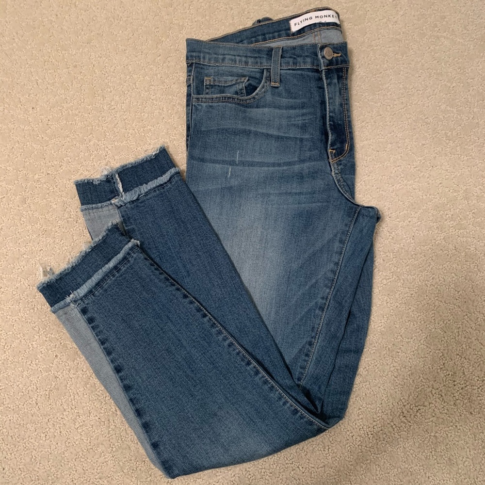 Flying Monkey Medium Wash Mid-Rise Skinny Jeans